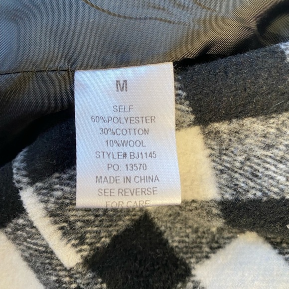 Baevely Black and White Checkered Women's Tassel Jacket Size M - Picture 6 of 10